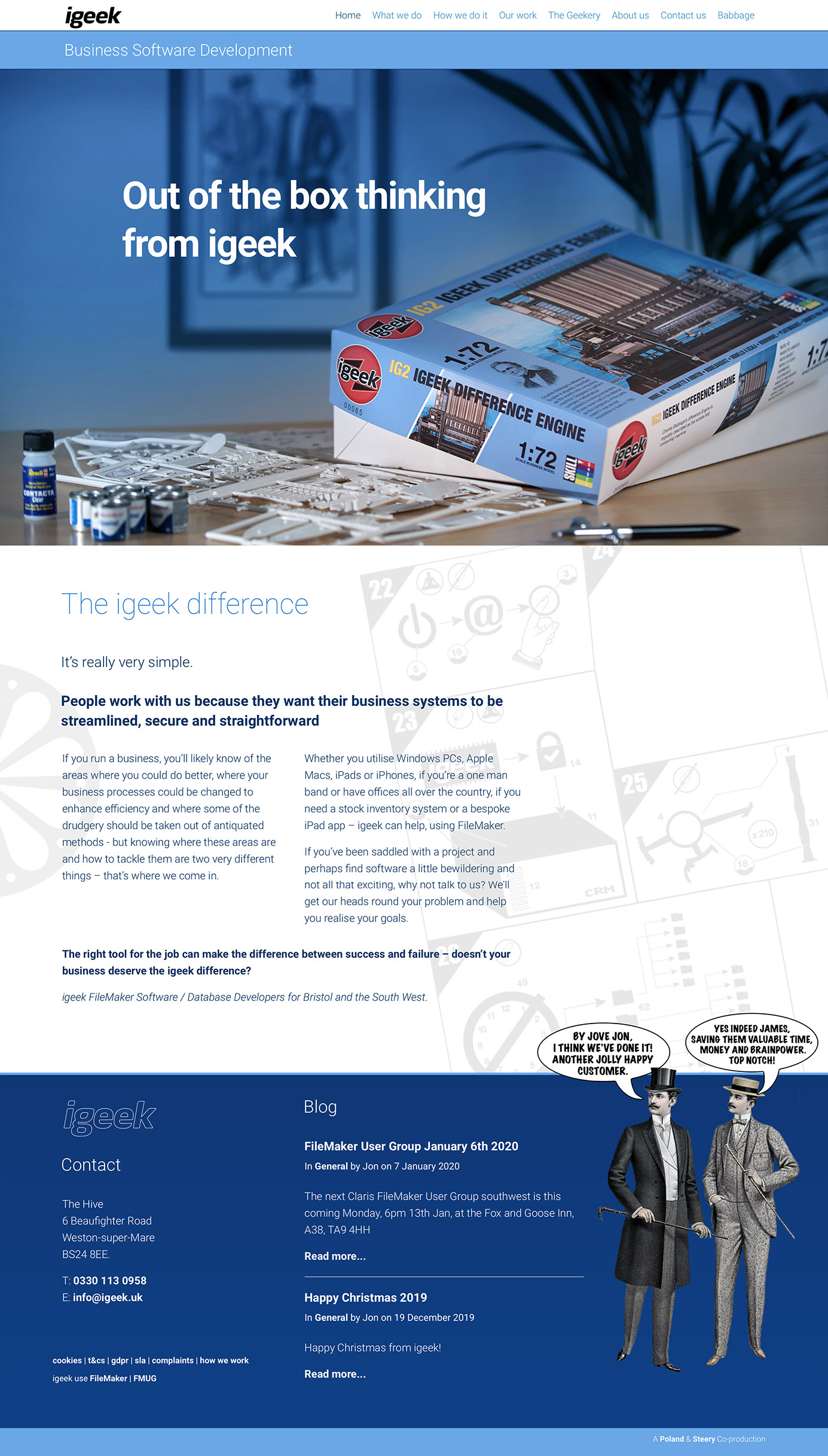 image of the homepage for Igeek Ltd