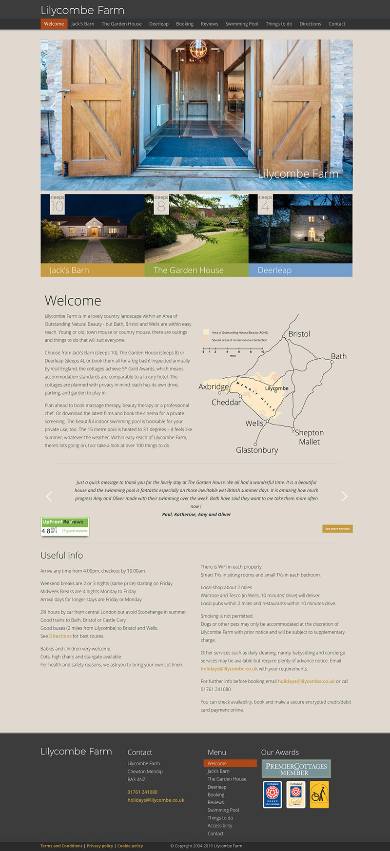 Lilycombe Farm homepage by Peter Poland