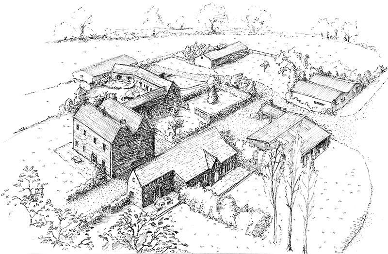 Lilycombe Farm illustration by Peter Poland
